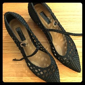 Black Topshop square heels